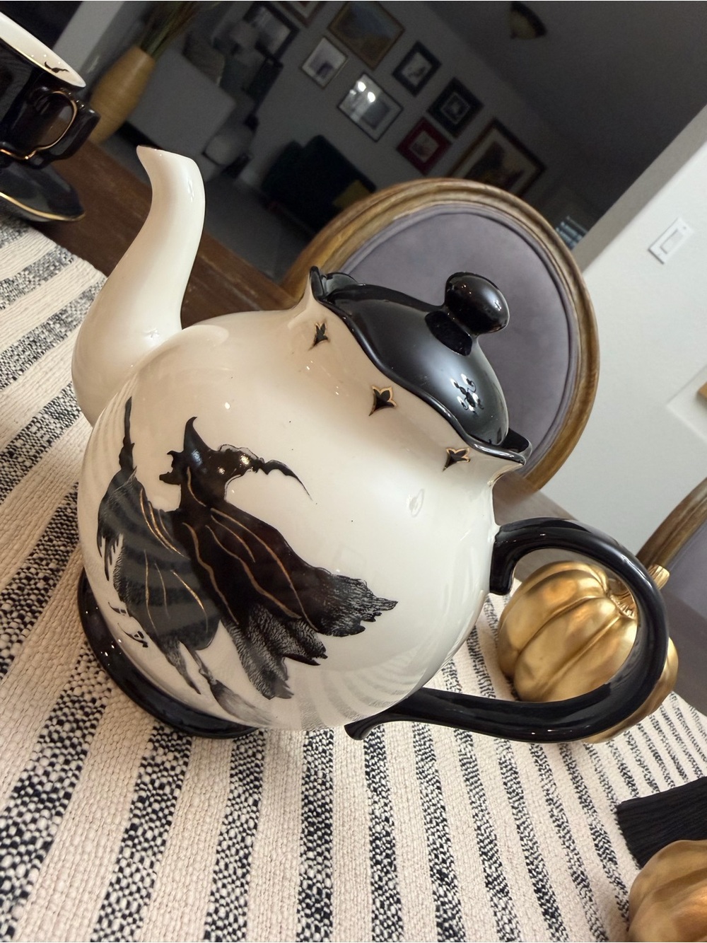 Potter’s Studio Witch Brew Halloween Witches & Raven Teapot